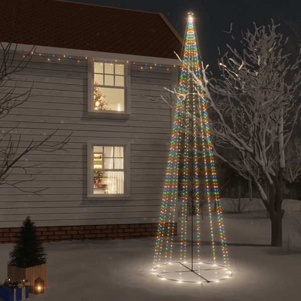 vidaXL Weihnachtsbaum Kegelform Mehrfarbig 1134 LEDs 230x800 cm, 343501