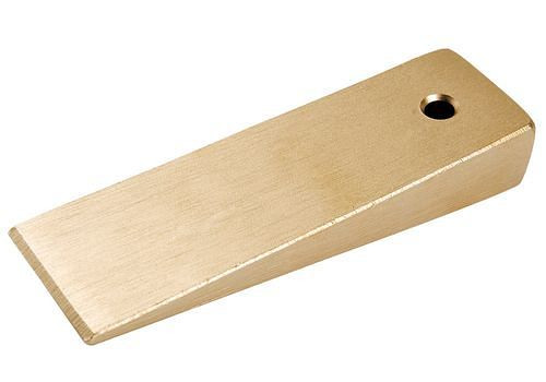 DENIOS Keil mit Loch 100 x 30 x 15 mm, Sonderbronze, funkenfrei, für Ex-Zonen, 262938