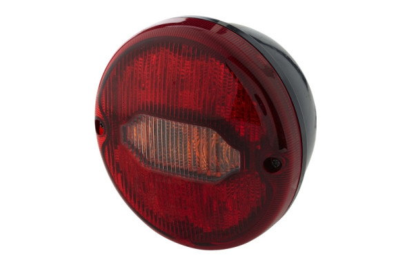 HELLA Heckleuchte, Hybrid/LED, 24V, geschraubt, Lichtscheibenfarbe: rot/gelb, Kabel: 300mm, links/rechts, 2SD 013 155-001