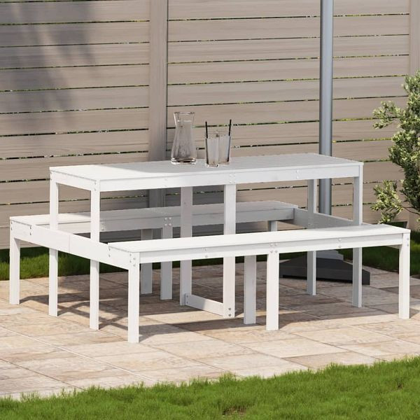 vidaXL Picknicktisch 160x134x75 cm Massivholz Kiefer, 832563