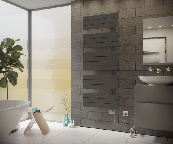 Ximax Elektrischer Handtuchwärmer P2-Open 1720 mm x 600 mm 900 Watt Typ 3 Anthrazit RAL 7016, 10726