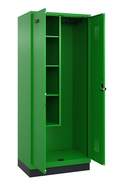 C+P Putzmittel-Spind Evolo PLUS, mit Sockel, 2 Abteile, 1950x800x500mm, 6037/603, Drehriegel, 049120-02 S10026