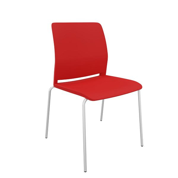 Quadrifoglio Objektstuhl Close, mit 4-Fußgestell Farbe: Rot, OCLOSV01/4JII