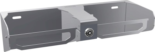 KWC WC-Doppelrollenhalter, RODAN, Edelstahl, 335x98x132 mm, Aufputz, 2030028851