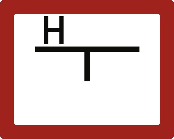 Moedel Hinweisschild auf einen Unterflurhydranten (A), Aluminium, 250x200 mm, 57313