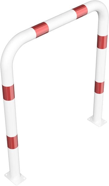 Schake Rammschutzbügel Ø 76 x 2,6 mm ohne Querholm für Dübel Befestigung, Gesamtbreite: 1000 mm, Gesamthöhe: 1150 mm, 477_09PB