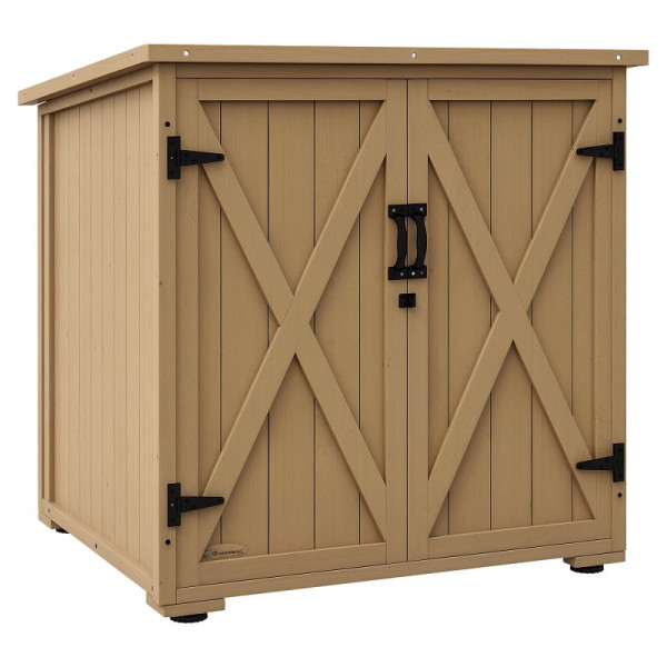Outsunny Outdoor Aufbewahrungsbox Gartenbox Kissenbox, wetterbeständig, Asphaltdach, 77,5 x 88 x 90 cm, Dunkelgrau, 84G-416V00ND