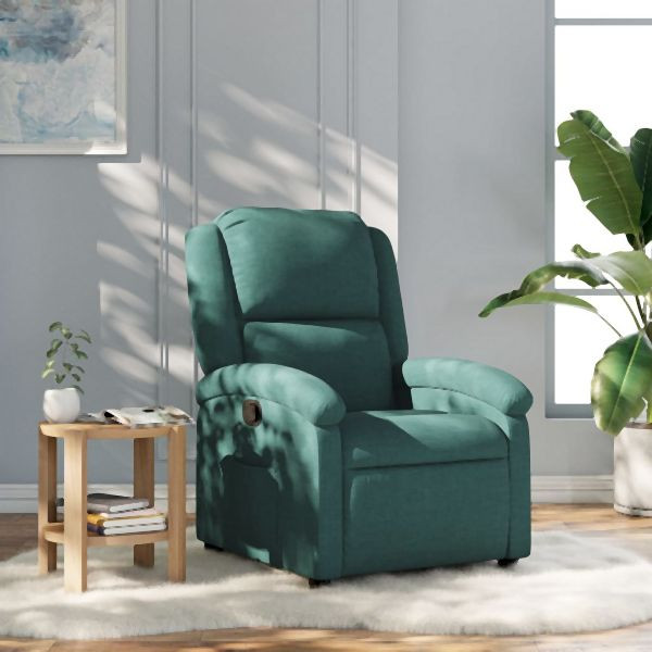 vidaXL Relaxsessel Dunkelgrün Stoff, Zurücklehnen, 371757