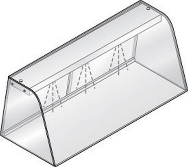 KBS Hustenschutz mit Licht GN 4/1 für Einbauwanne und Einbauplatte, Glasaufsatz aus Sicherheitsglas mit Beleuchtung, 392034
