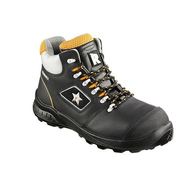 RUNNEX S3-Sicherheitsschnürstiefel TeamStar, schwarz/orange, Größe: 48, VE: 1 Paar, 5308-48