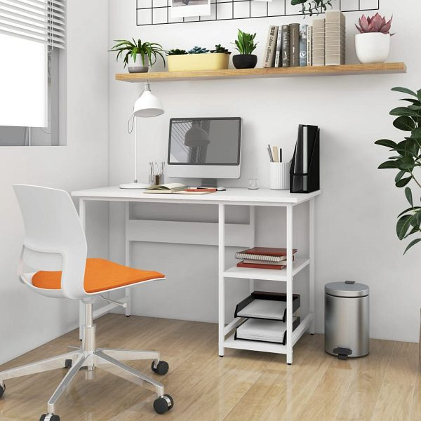 vidaXL Computertisch Weiß 105x55x72 cm MDF und Metall, 20551