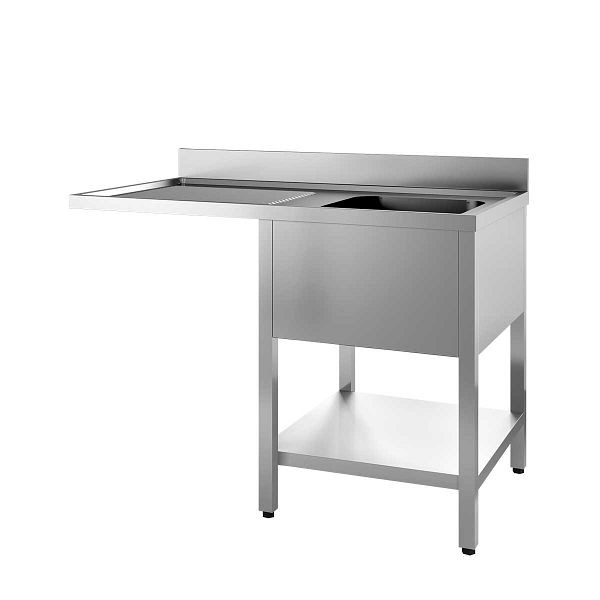 Vaiotec EASYLINE Spülcenter 600 / 1 Becken rechts, 40mm Arbeitsplatte, 120x60x85 cm, 10209