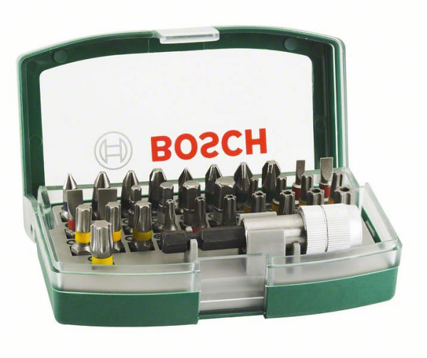 Bosch Schrauberbit-Set mit Farbcodierung, 32-teilig, VE: 10 Stück, 2607017063