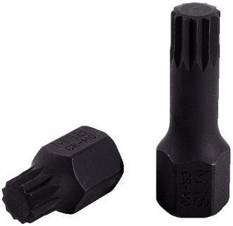 KS Tools 1/2" DUODRIVE Spezial-Kraft-Bit-Stecknuss XZN, M18, 43mm kurz, 515.1165