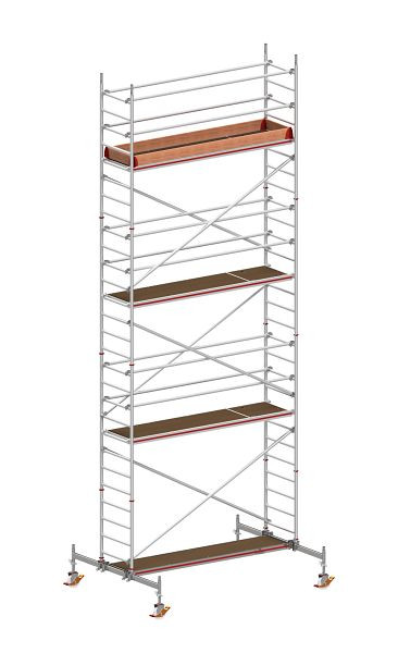 HYMER Fahrgerüst nach DIN EN 1004 mit Comfortaufbau, Rahmenteilbreite 0,80 m, Bühnenlänge 2,95 m, Reichhöhe 8,60 m, 817108