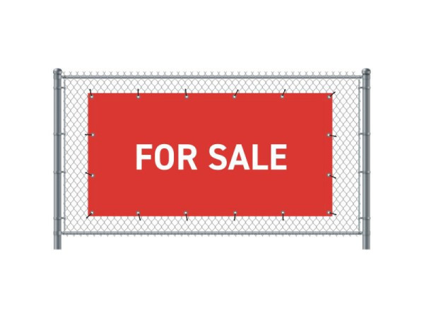 Showdown Displays Zaun-Banner 200 x 100 cm Zu Verkaufen Englisch Rot, FBG200-100-I775