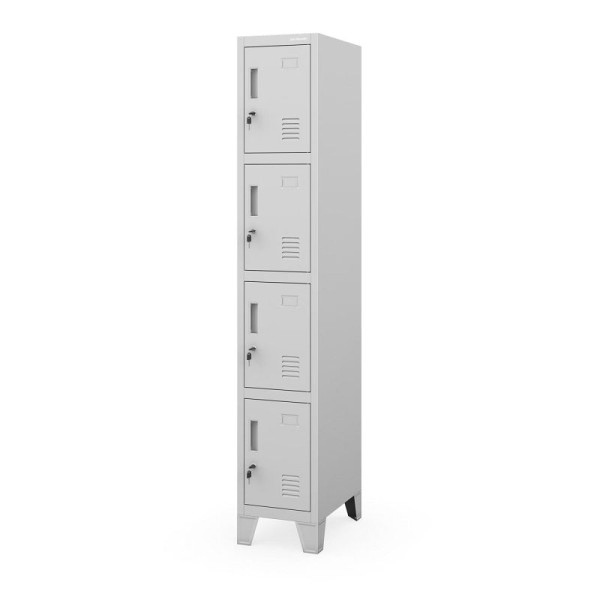 Jan Nowak Schließfachschrank ROBERT 1 Plus 292 x 1720 x 450 mm, Grau, 1956