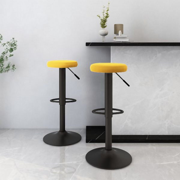 vidaXL Barhocker 2 Stk. Senfgelb Samt, elegant, zeitloses Design, 333150