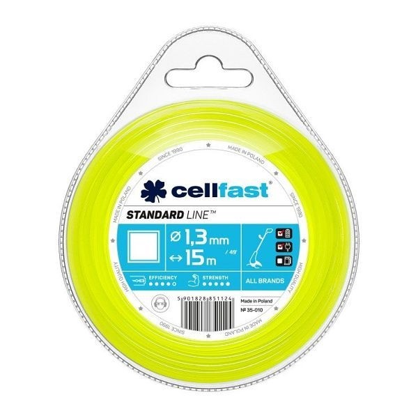 Cellfast Mähfäden Quadrat 3,0 mm x 15 m, VE: 10 Stück, 35-014