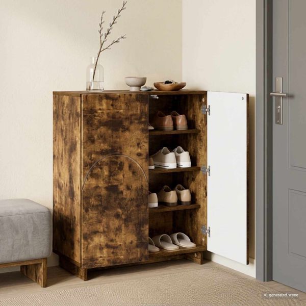 vidaXL Schuhschrank 73 x 38 x 87,5 cm Holzwerkstoff Räuchereiche, 8011653