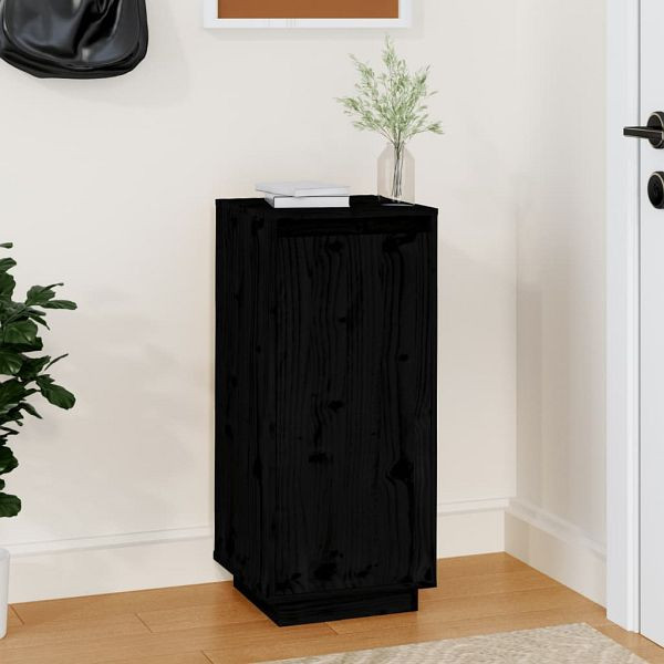 vidaXL Schuhschrank Schwarz 35x35x80 cm Massivholz Kiefer, 813539