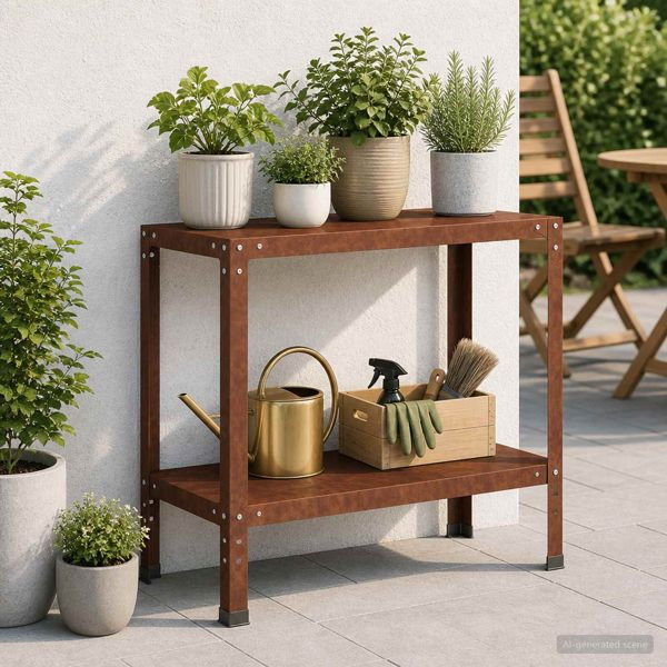 vidaXL Pflanztisch 100 x 40 x 80 cm Wetterfeststahl Rostoptik, 8014861