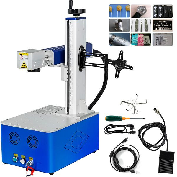 VEVOR Faserlaserbeschriftungsmaschine 20 W, 15 x 15 cm Gravier Fiber Laser, Geschwindigkeit 8000 mm/s, Luftkühlung, GXDBJYTS20W000001V1