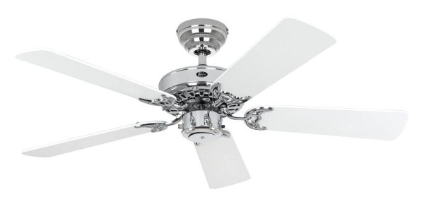 CasaFan Deckenventilator Classic Royal 103 Chrom glänzend-Lack weiß/lichtgrau, 510302