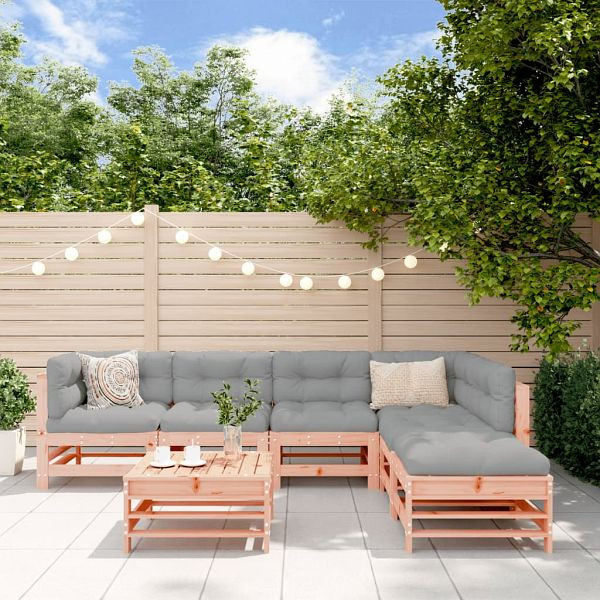 vidaXL 7-teilig Garten-Lounge-Set Massivholz Douglasie, 3186443