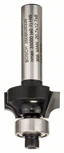 Bosch Abrundfräser, 8 mm, R1 4 mm, L 10,5 mm, G 53 mm, 2608628339