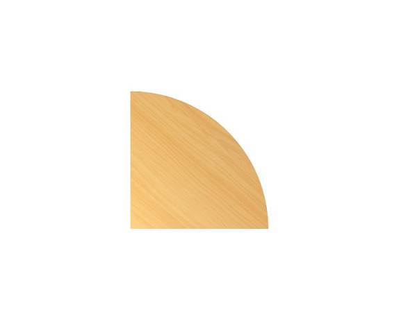 Hammerbacher Verkettungswinkel QE91, 80 x 80 cm, Platte: Buche, Viertelkreis, Verkettungsplatte 90°, inklusive 1 Kabelklemme, VQE91/6