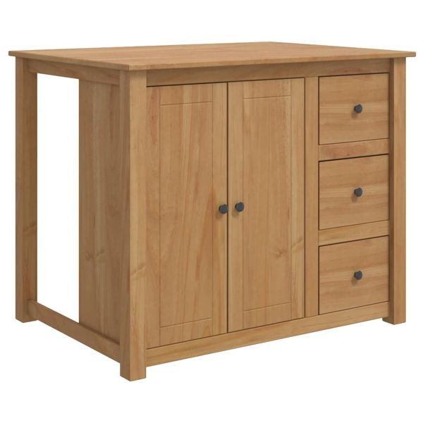 vidaXL Küchentrolley mit Tür PANAMA 2-teilig Honigwachs 112 x 77 x 90 cm, 3425388