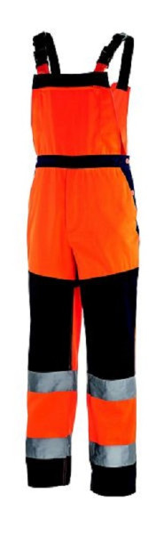 teXXor Warnschutz-Latzhose BUFFALO, Größe: 27, Farbe: leuchtorange/navy, 4335-27