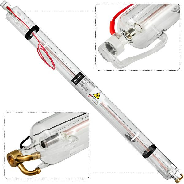 VEVOR 100W CO2 Laser Tube Professionelle Laserröhre 1430mm Länge, Laserschneiden Lasergravieren Lasermarkieren und Acrylschneiden, JGG100WCO2JGG0001V0