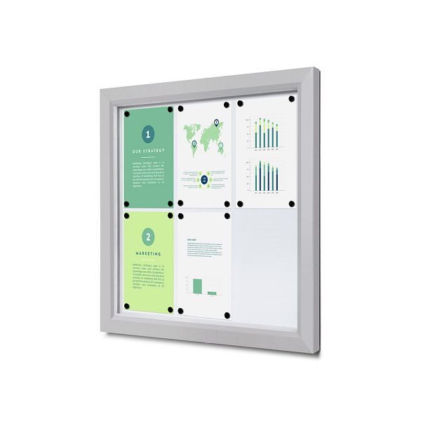Showdown Displays Abschließbarer Schaukasten Outdoor Slim 6 x A4, SCTE6xA4PH
