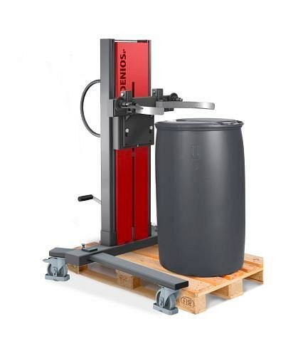 DENIOS Fasslifter Secu Ex Typ SK für 200-/220-Liter-Fässer, breites Fahrwerk, H 1635 mm, ATEX, 236565