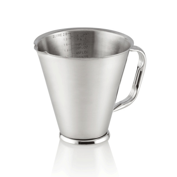 WAS Messbecher mit Fuß, 2,0 Liter, Chromnickelstahl, 1006200