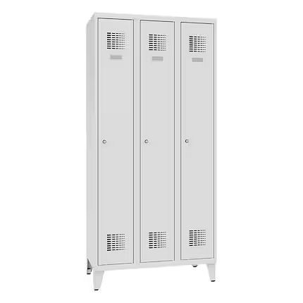 Eurobox Umkleidespind, 3 Abteile 900 mm mit Füßen, 0101-030301