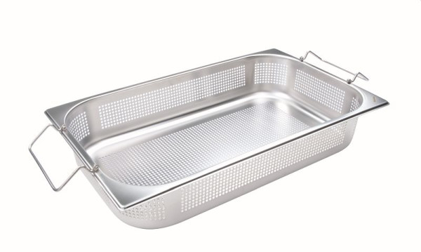 B.PRO G-KEN 1/1-195 Gastronorm-Kocheinsätze, aus rostfreiem Edelstahl, Eck- und Seitenwandlochung, 574820