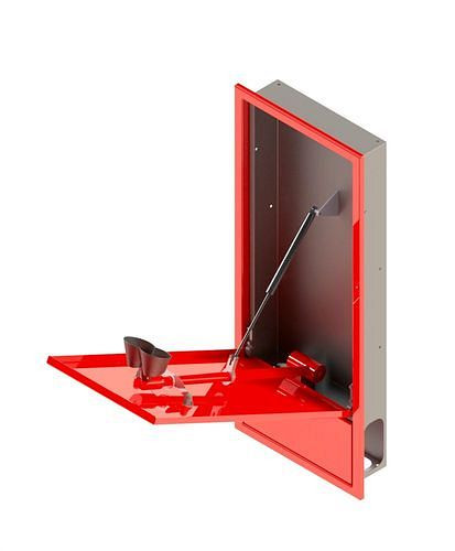 B-SAFETY Augendusche im Wandgehäuse, rot, Wandmontage Unterputz, DVGW, 306257