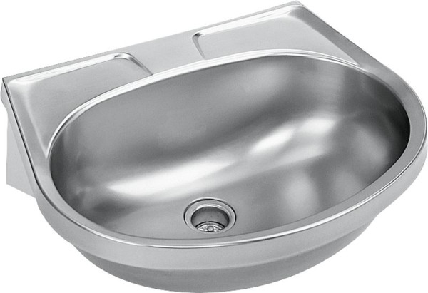 KWC Handwaschbecken, Anima, Edelstahl, 550x155x450 mm, mit Amaturenbohrung, ohne Überlauf, 2000103078