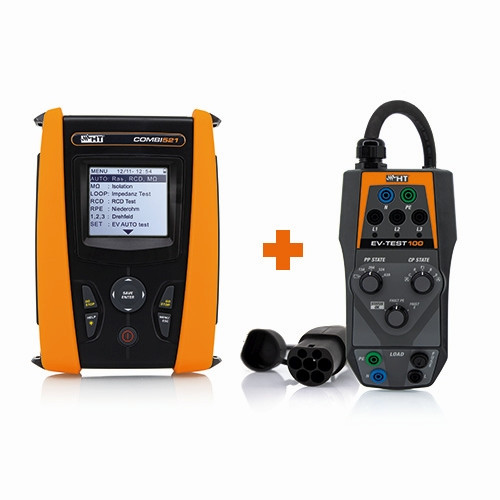 HT Instruments VDE 0100 Installationsprüfgerät COMBI521 Aktion mit EV-TEST100 Ladesäulenadapter, 1010802