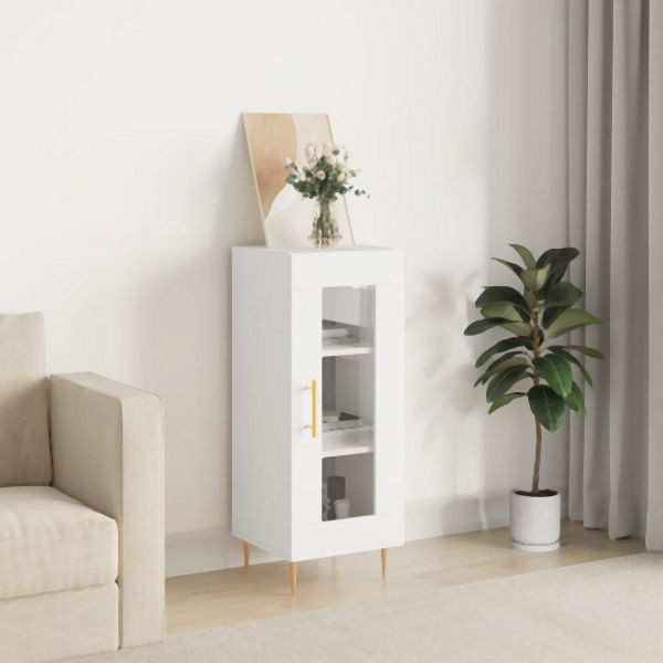 vidaXL Sideboard Weiß 34,5x34x90 cm Holzwerkstoff, 828780