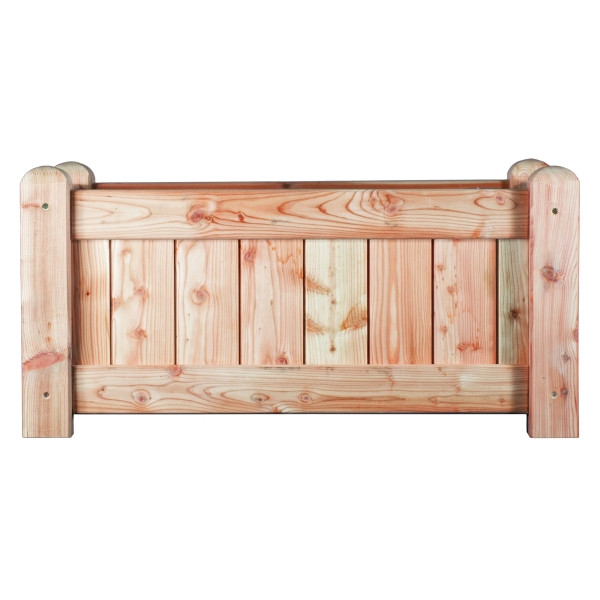 T&J GÖTEBORG Blumenkübel Lärche, B 100 x T 50 x H 50 cm, V2A verschraubt, Pfosten 88/88 mm, Bretter 18/78 mm, 21970
