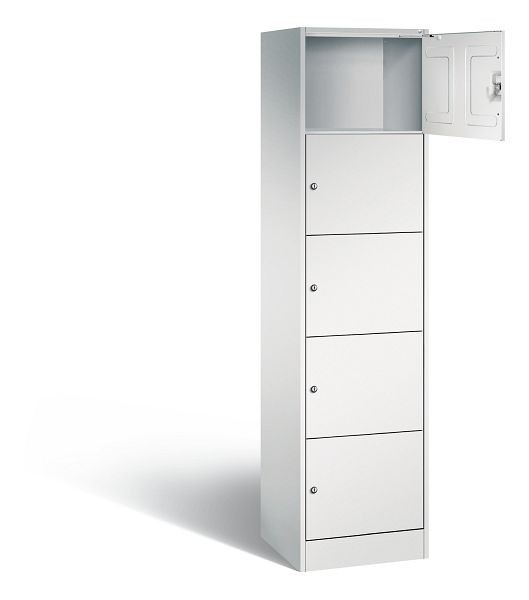C+P Schließfachschrank Serie 8070, H1950xB460xT480mm, Farbe: Lichtgrau, 82700-10 S10001