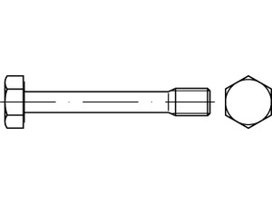 Stahl verzinkt 2 Stk Sechskantschraube /& Mutter DIN 601 M16 x 320