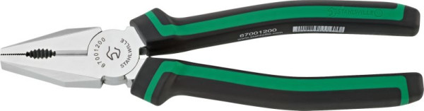 STAHLWILLE Kombinationszangen, Länge 210mm Kopf verchromt Griffe 2-Komponenten-Griffe, 67001200