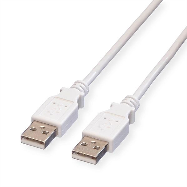 VALUE USB 2.0 Kabel, Typ A-A, weiß, 1,8 m, 11.99.8919