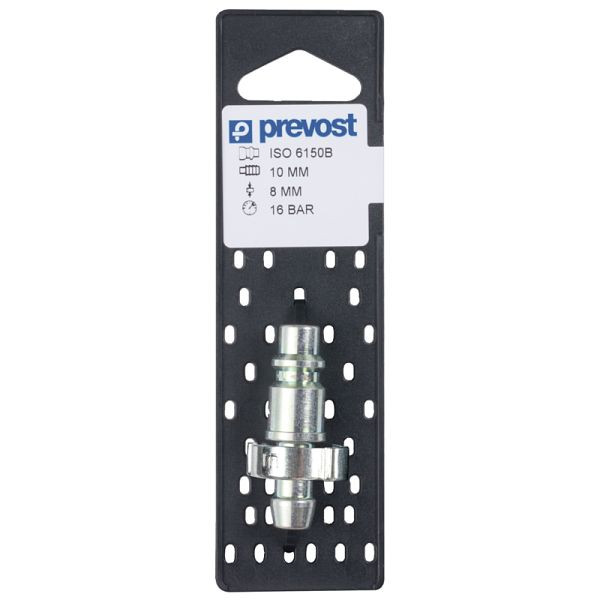 Prevost Nippel Iso B für Schlauchanschluss mit Ohrklemmen auf Lochplatten, für Schlauch mit Innen-Ø= 8 mm, IRP 086808P