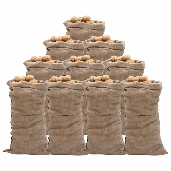 vidaXL Jutesäcke 10 Stk. 65x135 cm 100% Jute 220 g/m², 155780